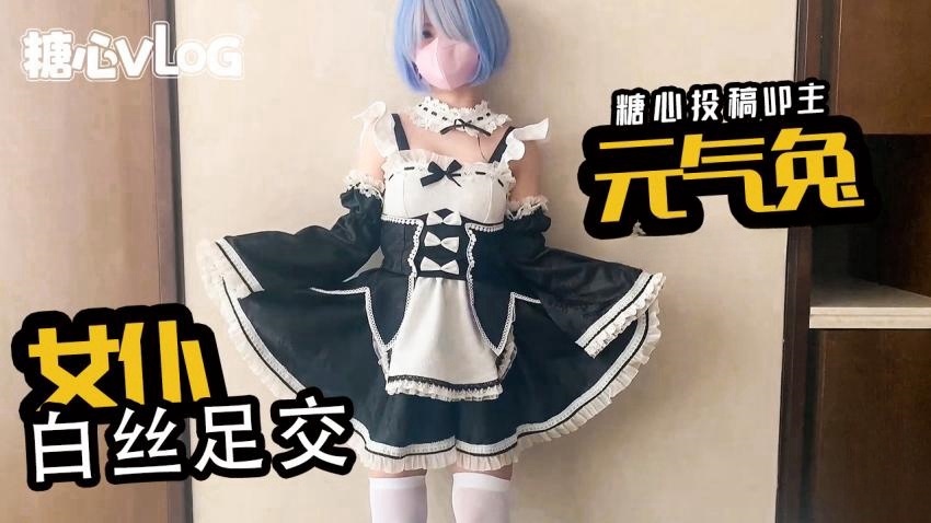 【元气兔】女仆白丝足交：欢迎主人进入雷姆的小穴}