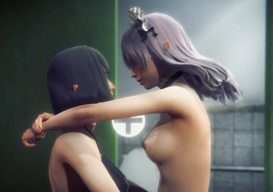 【3D】火辣妹子和女仆在厕所里性爱}