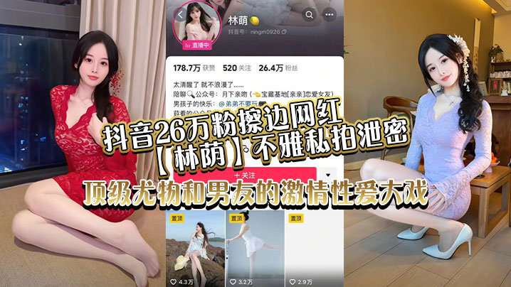 抖音26万粉擦边网红【林荫】不雅私拍泄密，顶级尤物和男友的激情性爱大戏！}