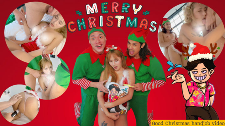 台湾约炮大神 【恩凱】聖誕特輯 泰國混血Eufy初登場就3P!!!超反差系痴女喜歡被大屌深喉嚨}