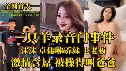 三只羊录音门事件全网首发！沫沫 卓仕琳 乔妹 七老板激情含屌，被操得叫爸爸}