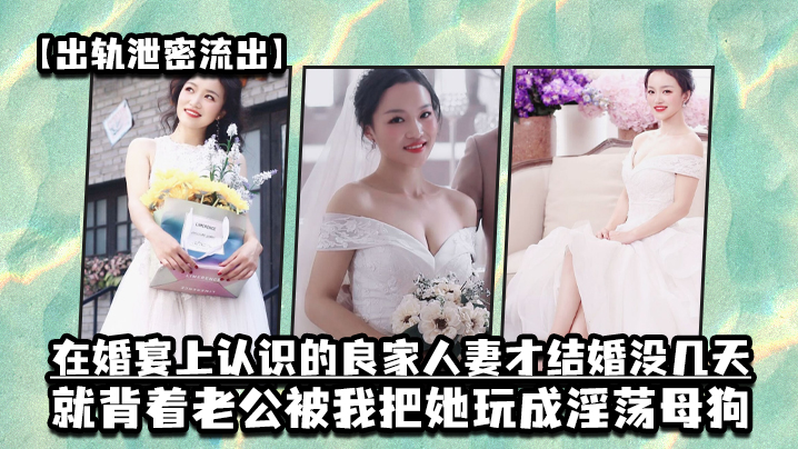 【出轨泄密流出】在婚宴上认识的良家人妻才结婚没几天，就背着老公被我把她玩成淫荡母狗}