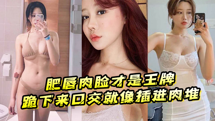 肥唇肉脸才是王牌，跪下来口交就像插进肉堆，忍不住想把她操烂}