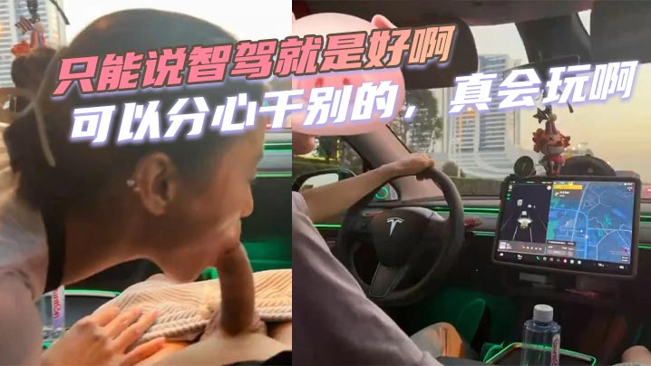 只能说智驾就是好啊，可以分心干别的，真会玩啊，这种情况万一交警抓到了，会扣多少分啊！！}