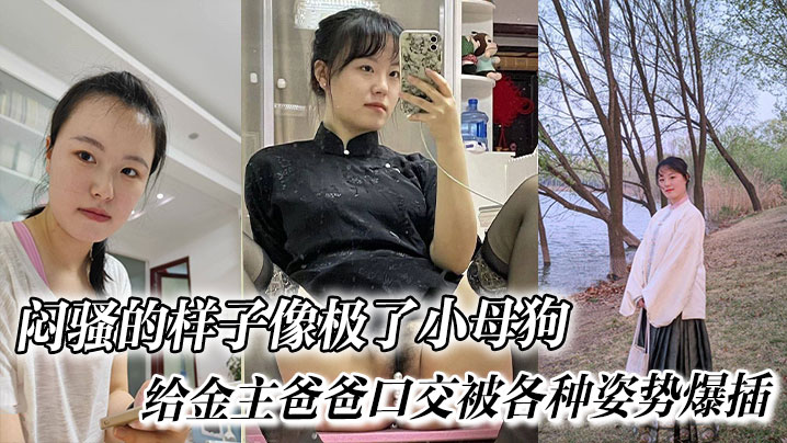 闷骚的样子像极了小母狗， 给金主爸爸口交被各种姿势爆插}