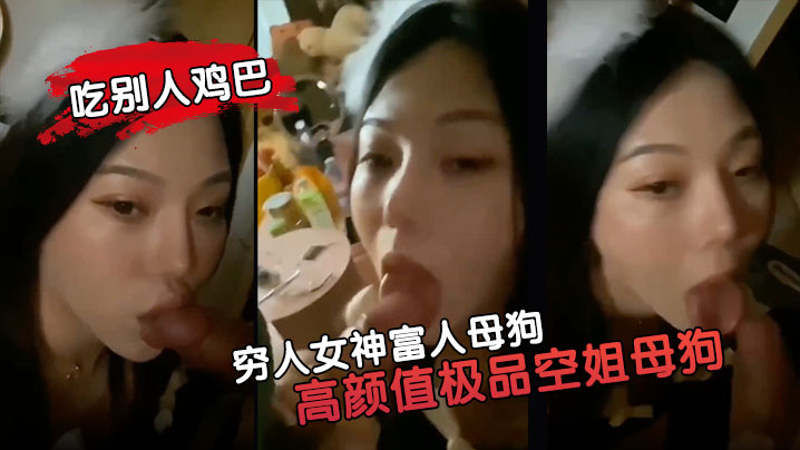 【穷人女神富人母狗】高颜值极品空姐母狗属性拉 你的女神就是这样吃别人鸡巴的}