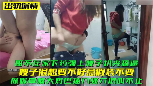 哥不在家，强上嫂子扒光舔逼}